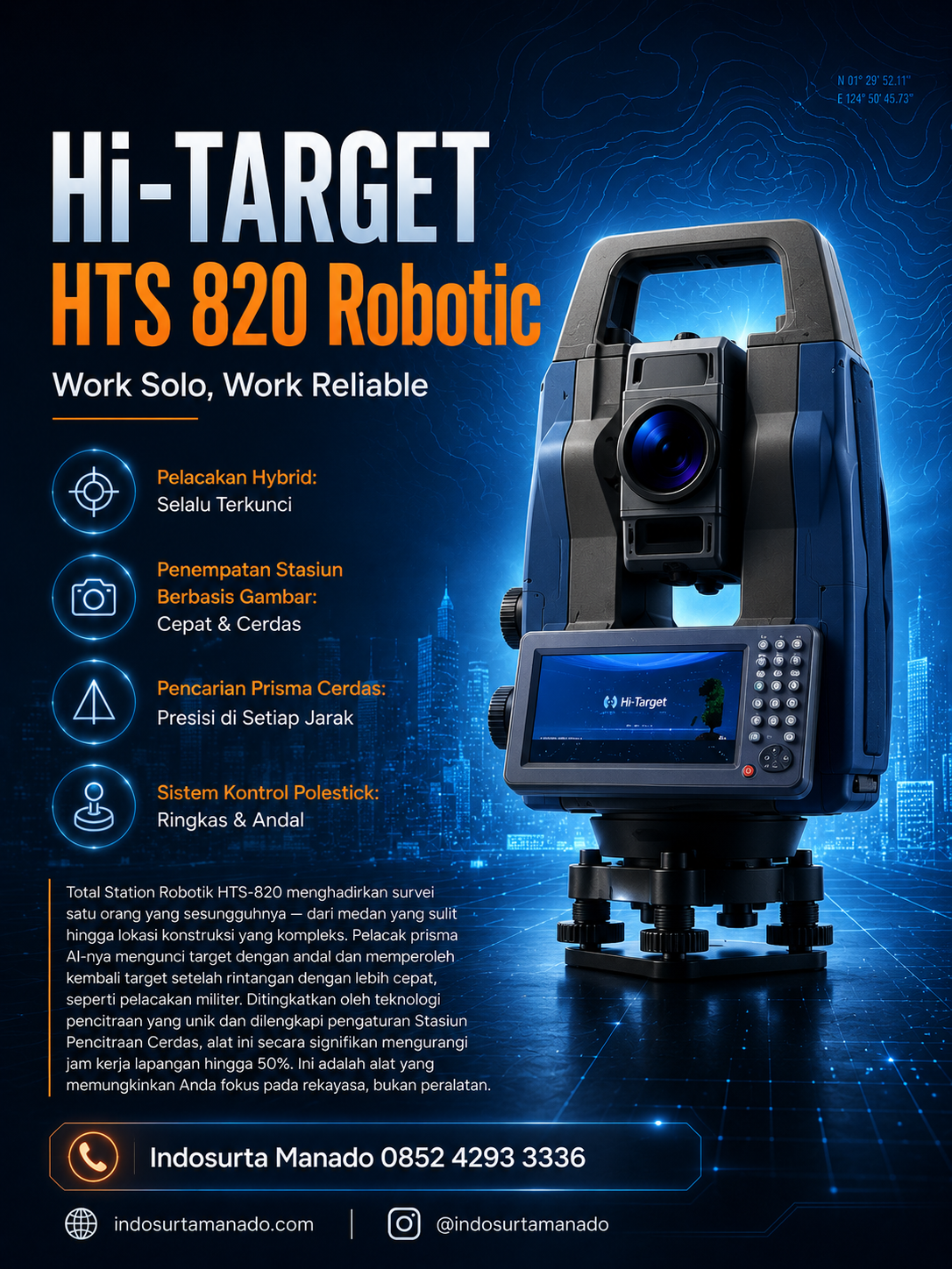 Total Station HTS 820 Robotic